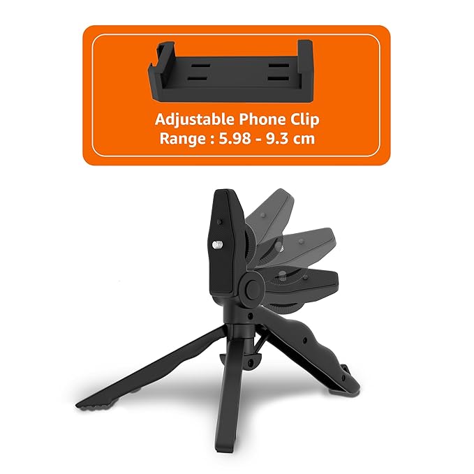 6-in-1 Vlogging Kit for All Phones | Tripod, LED Video Light, Cardioid Microphone, Phone Clip, Bluetooth Remote & Microphone Cable | Useful for Live Broadcasting, Video Calling